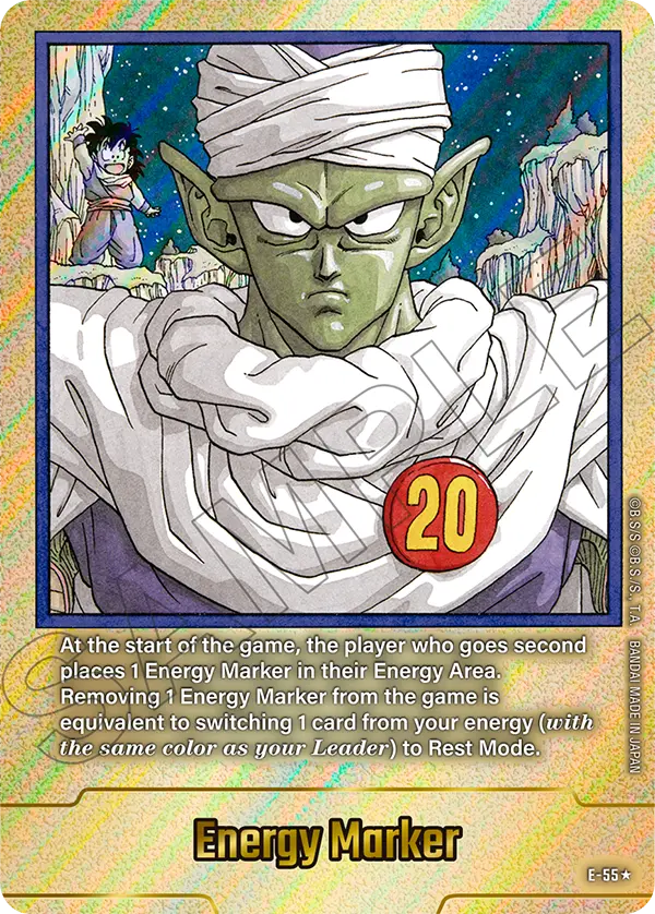 Energy Marker E-55 Dragon Ball Fusion World card, Gold Stamped