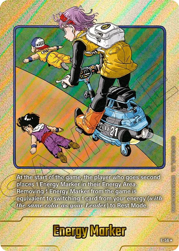 Energy Marker E-56 Dragon Ball Fusion World card, Gold Stamped