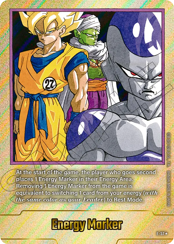 Energy Marker E-57 Dragon Ball Fusion World card, Gold Stamped