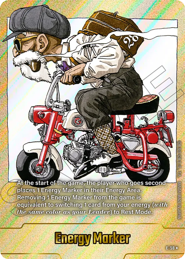 Energy Marker E-58 Dragon Ball Fusion World card, Gold Stamped