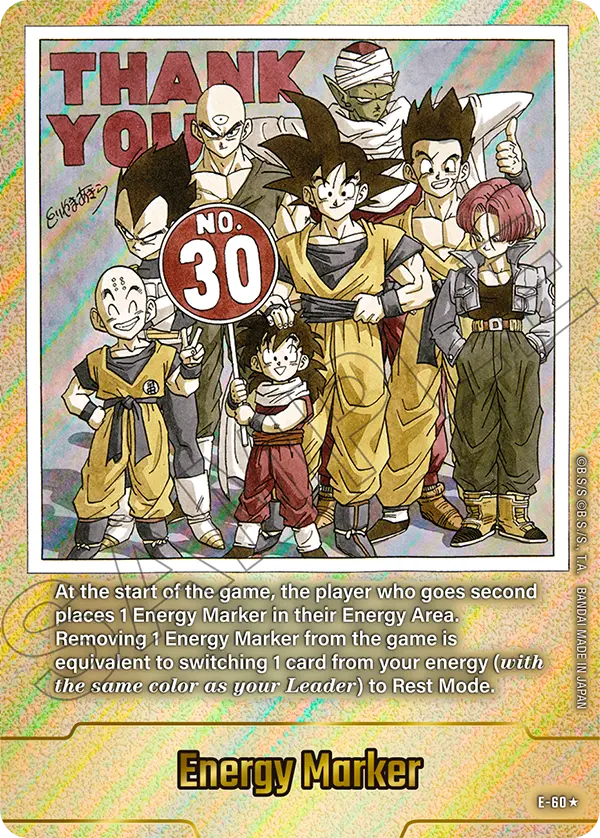 Energy Marker E-60 Dragon Ball Fusion World card, Gold Stamped