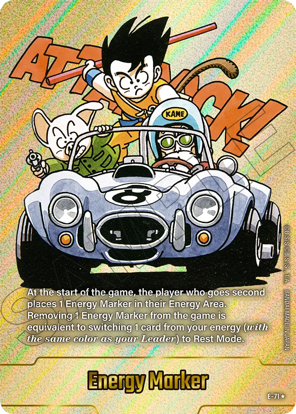 Energy Marker E-71 Dragon Ball Fusion World card, Gold Stamped
