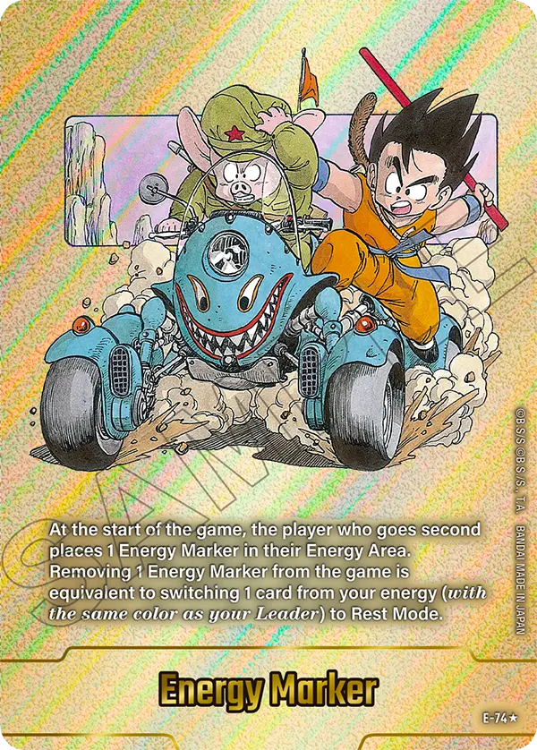 Energy Marker E-74 Dragon Ball Fusion World card, Gold Stamped