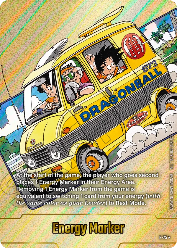 Energy Marker E-75 Dragon Ball Fusion World card, Gold Stamped