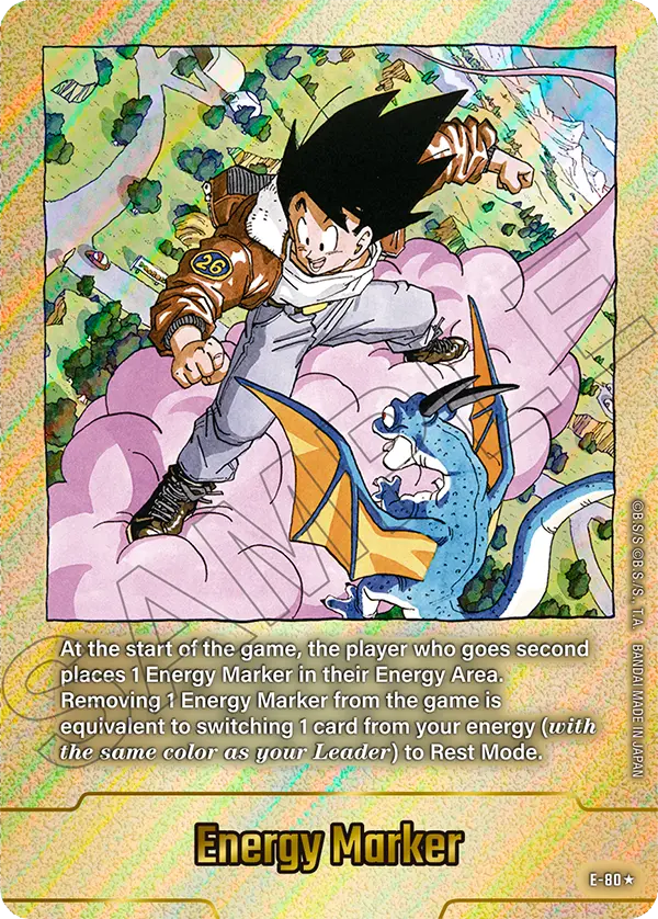 Energy Marker E-80 Dragon Ball Fusion World card, Gold Stamped