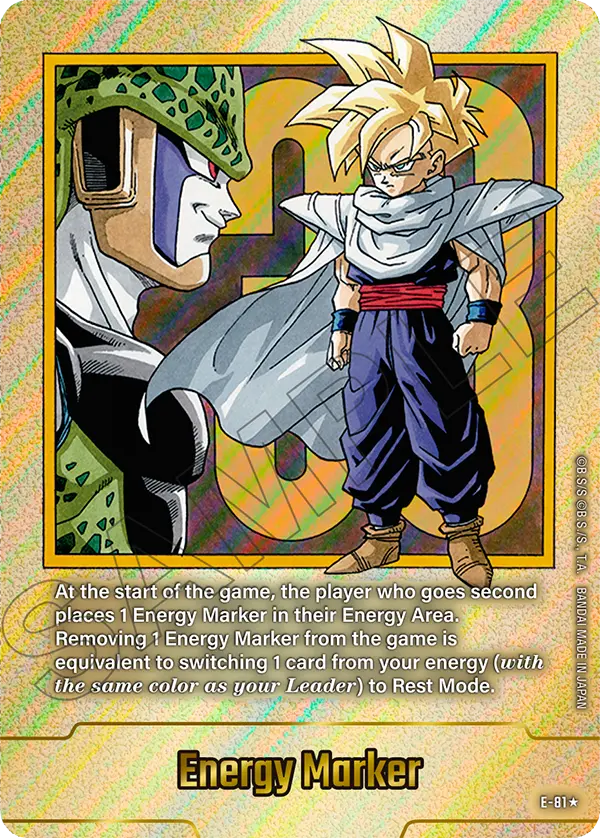 Energy Marker E-81 Dragon Ball Fusion World card, Gold Stamped