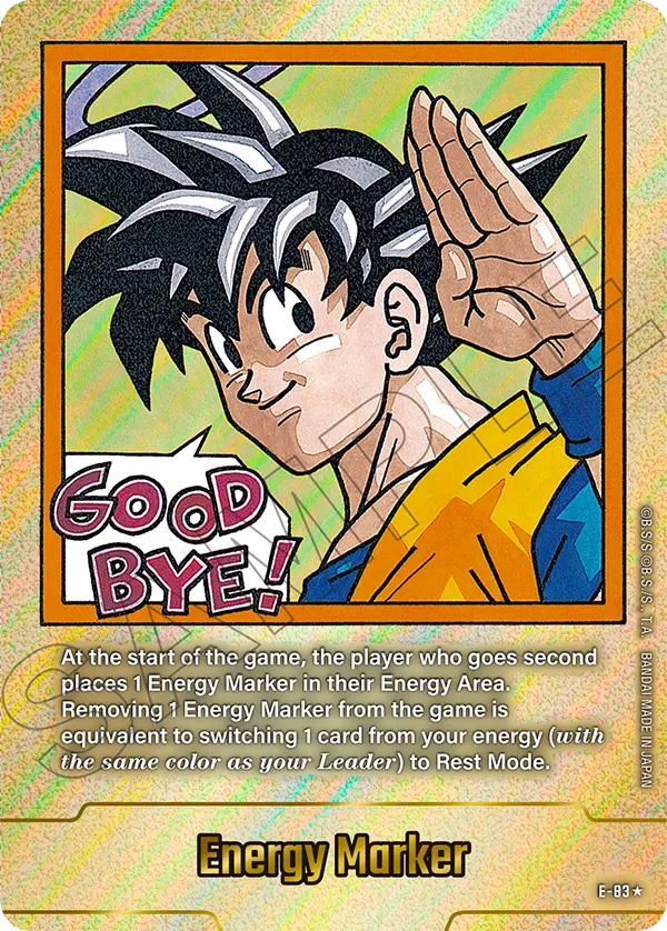Energy Marker E-83 Dragon Ball Fusion World card, Gold Stamped