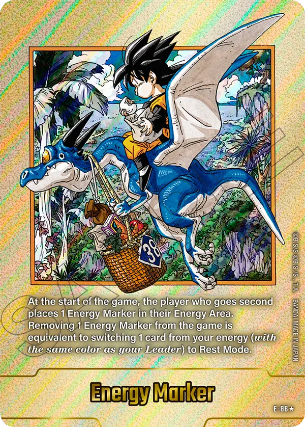 Energy Marker E-86 Dragon Ball Fusion World card, Gold Stamped
