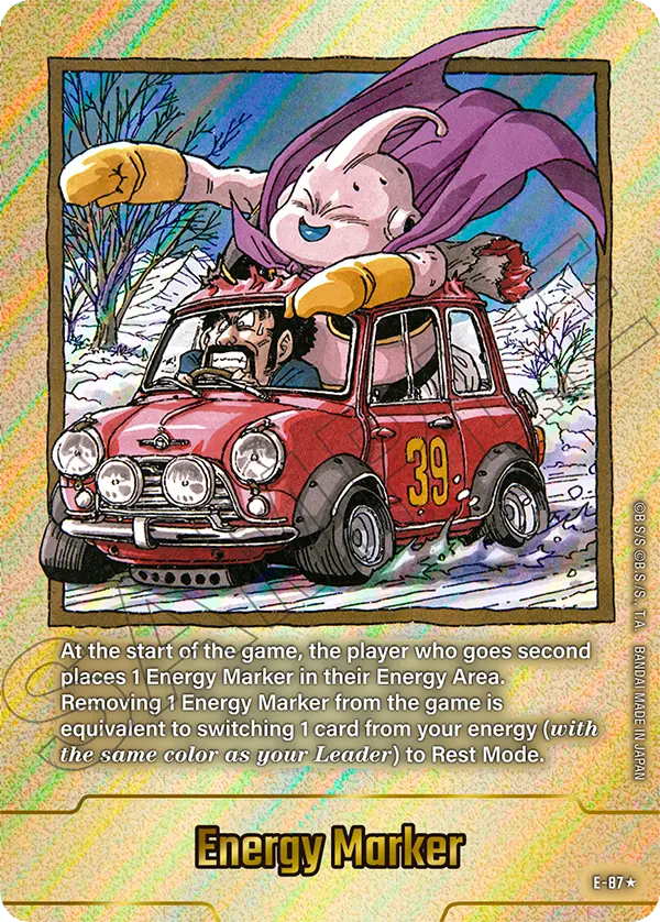 Energy Marker E-87 Dragon Ball Fusion World card, Gold Stamped