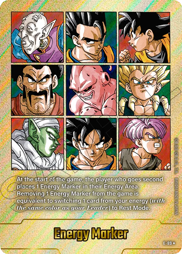 Energy Marker E-89 Dragon Ball Fusion World card, Gold Stamped