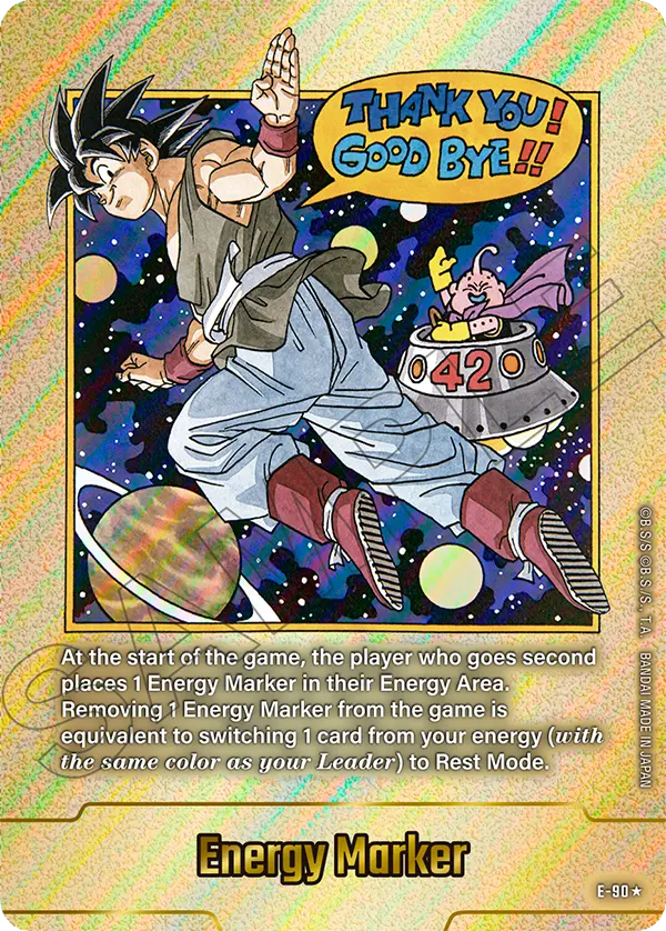 Energy Marker E-90 Dragon Ball Fusion World card, Gold Stamped