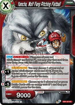 Yamcha, Wolf Fang Pitching Fistball EB1-02 card