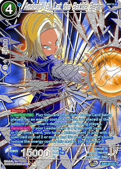Android 18, Let the Battle Begin EB1-20_CSV3 card