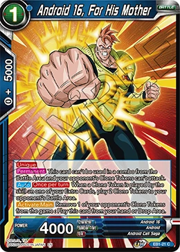 Android 16, For His Mother EB1-21 card
