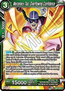 Mercenary Tao, Overflowing Confidence EB1-29