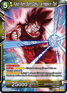 Kaio-Ken Son Goku, a Heavy Toll EB1-44 card