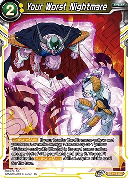 Your Worst Nightmare EB1-47 Dragon Ball Masters card
