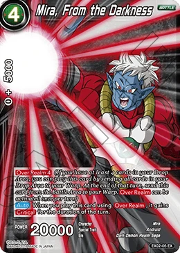 Mira, From the Darkness EX02-05 Dragon Ball Masters card