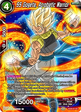 SS Gogeta, Acrobatic Warrior EX04-01 Dragon Ball Masters card