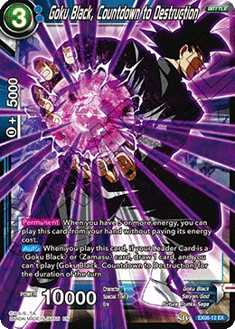 Goku Black, Countdown to Destruction EX06-12 card