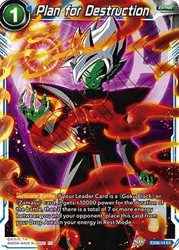 Plan for Destruction EX06-14 Dragon Ball Masters card