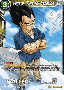 Vegeta, Time for Vacation EX09-02 card