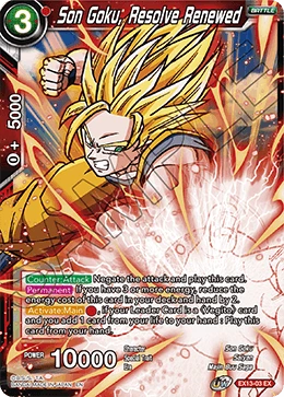 Son Goku, Resolve Renewed EX13-03 Dragon Ball Masters card