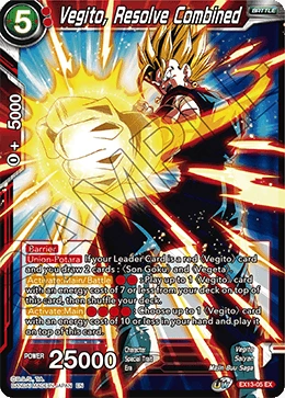 Vegito, Resolve Combined EX13-05 Dragon Ball Masters card