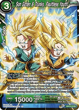Son Goten & Trunks, Faultless Youth EX13-15 card