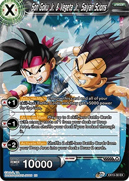 Son Goku Jr. & Vegeta Jr., Saiyan Scions EX13-30 card