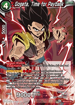 Gogeta, Time for Payback EX15-01 Dragon Ball Masters card