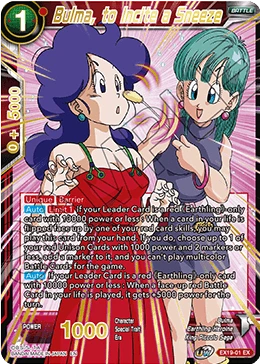 Bulma, to Incite a Sneeze EX19-01 card