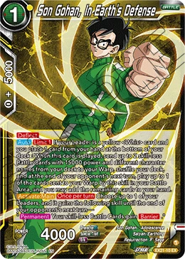 Son Gohan, In Earth's Defense EX21-10 card