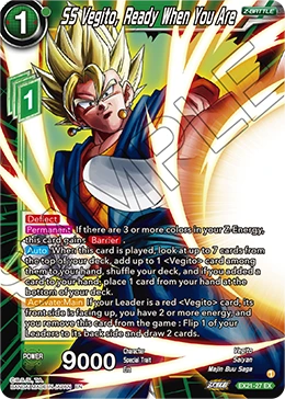 Vegito, Ready When You Are EX21-27 Dragon Ball Masters card