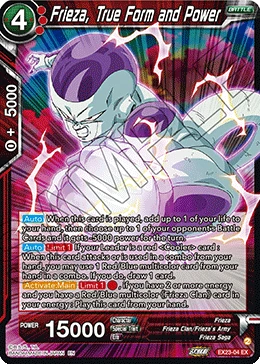Frieza, True Form and Power EX23-04 card