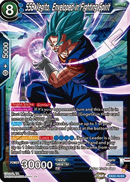 SSB Vegito, Enveloped in Fighting Spirit EX23-16 card