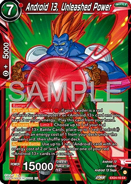 Android 13, Unleashed Power EX24-16 Dragon Ball Masters card