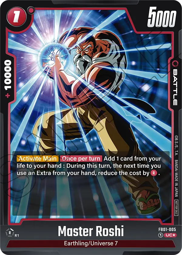 Master Roshi FB01-005 Dragon Ball Fusion World card, Tournament