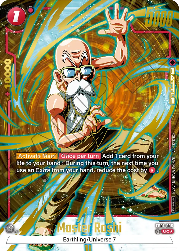 Master Roshi FB01-005 Dragon Ball Fusion World card, Championship Pack 01
