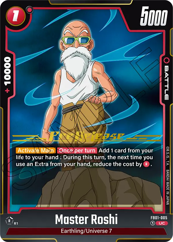 Master Roshi FB01-005 Dragon Ball Fusion World card, Variant 4