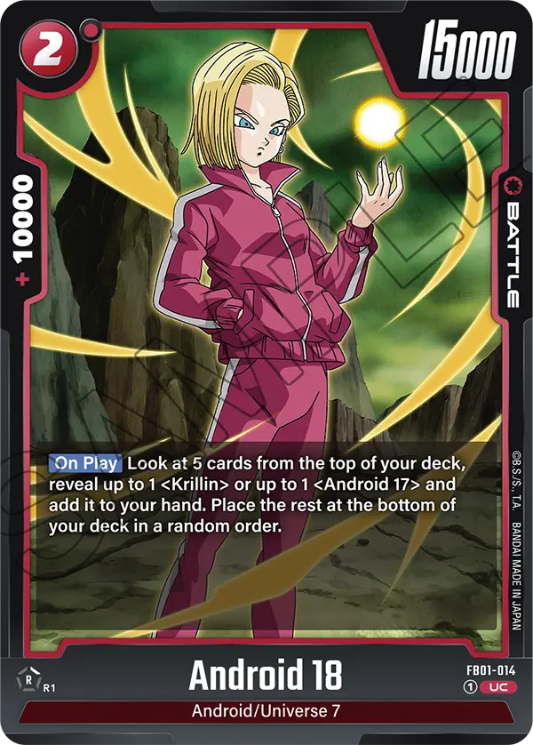 Android 18 FB01-014 card