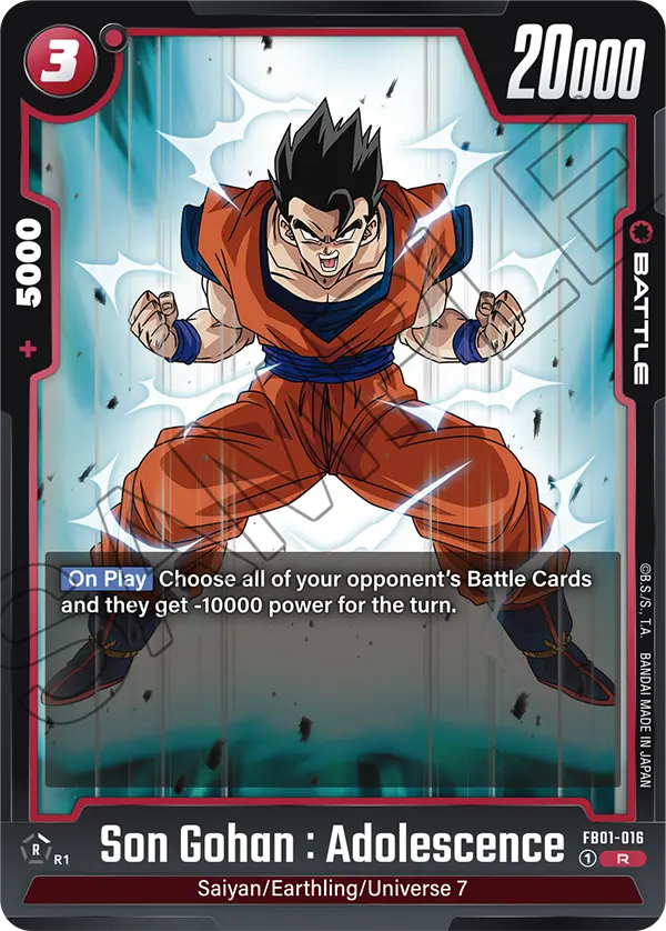 Son Gohan : Adolescence FB01-016 card