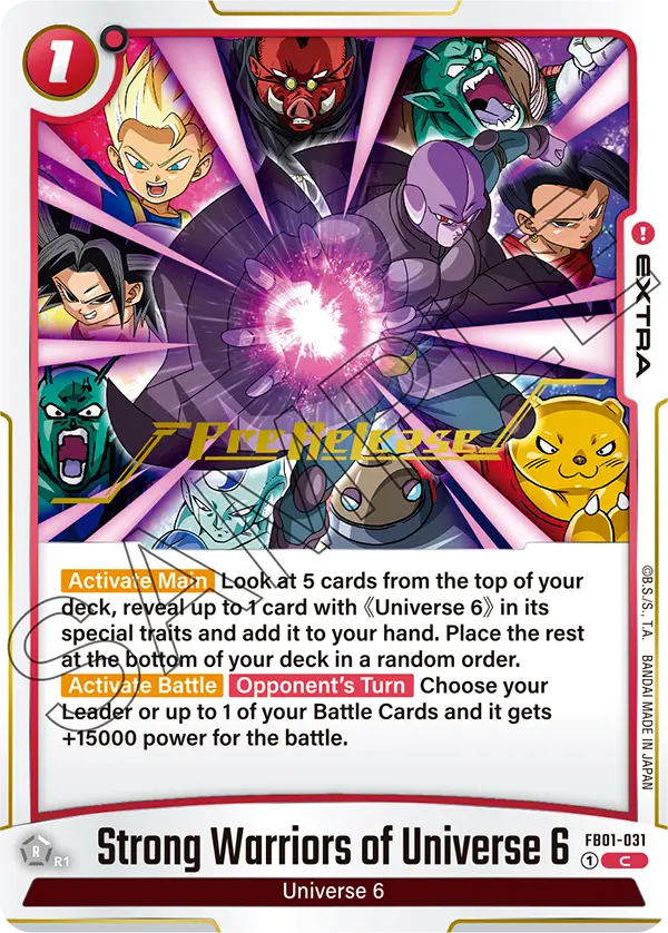 Strong Warriors of Universe 6 FB01-031-p1 card