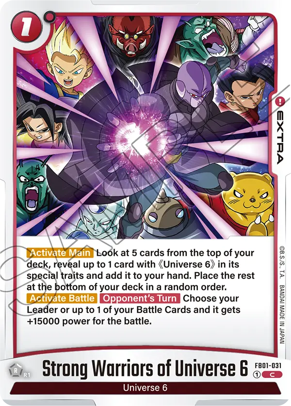 Strong Warriors of Universe 6 FB01-031 card