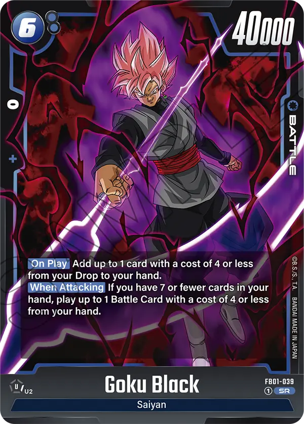 Goku Black FB01-039 Dragon Ball Fusion World card