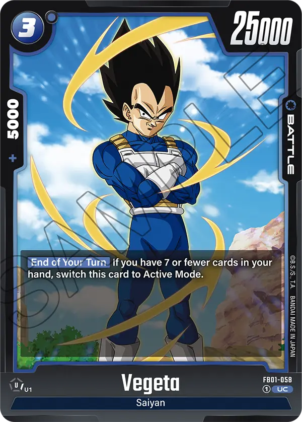 Vegeta FB01-058 card