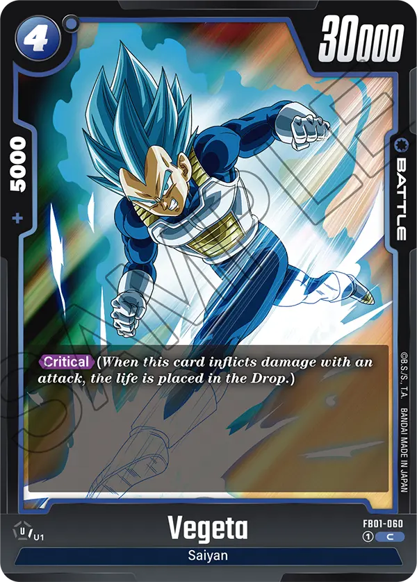 Vegeta FB01-060 card