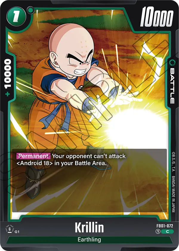 Krillin FB01-072 card