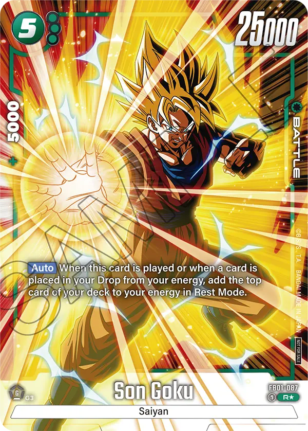 Son Goku FB01-087 Dragon Ball Fusion World card, Winner