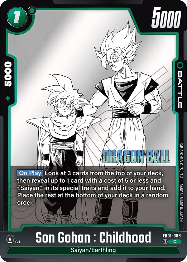 Son Gohan : Childhood FB01-088-p2 card